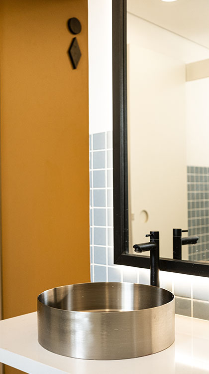 Visão do lavabo